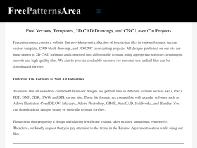 'freepatternsarea.com' screenshot