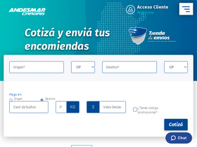 'andesmarcargas.com' screenshot