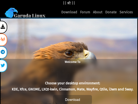 'garudalinux.org' screenshot