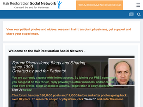 'hairrestorationnetwork.com' screenshot