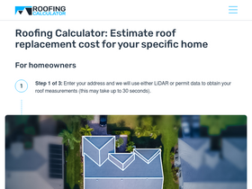 'roofingcalculator.com' screenshot