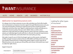 'iwantinsurance.com' screenshot