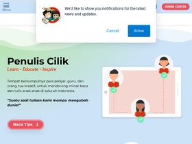 'penuliscilik.com' screenshot