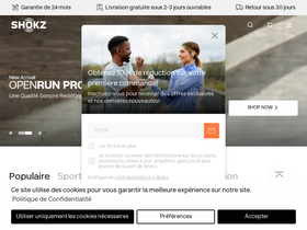 AfterShokz homepage screenshot