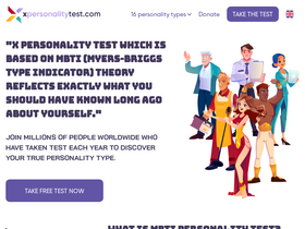 'xpersonalitytest.com' screenshot
