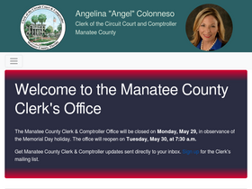 'manateeclerk.com' screenshot
