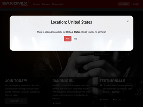 'bandmix.com.au' screenshot