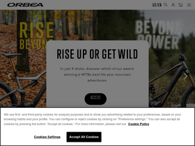 'orbea.com' screenshot