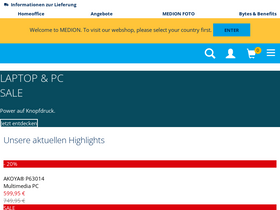 'medion.com' screenshot