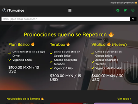 'itumusicaplus.com' screenshot