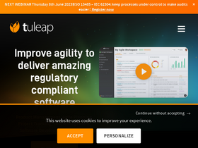 'tuleap.org' screenshot