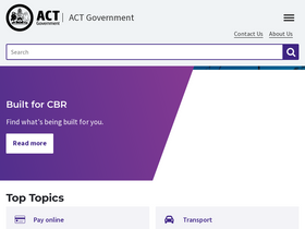 'parliament.act.gov.au' screenshot
