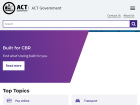 'canberrahealthservices.act.gov.au' screenshot