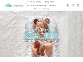 sleepysilk.com homepage screenshot