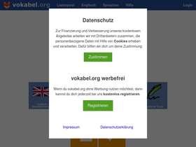 'vokabel.org' screenshot