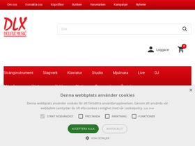 'dlxmusic.se' screenshot
