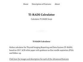 'tiradscalculator.com' screenshot
