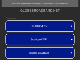 'globebroadband.net' screenshot