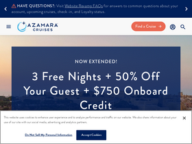 'azamara.com' screenshot