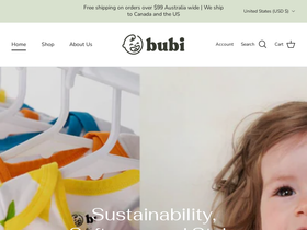bubi.com.au homepage screenshot