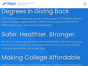 'publicservicedegrees.org' screenshot