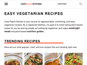 'cozypeachkitchen.com' screenshot