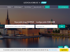 'ledigajobb.se' screenshot