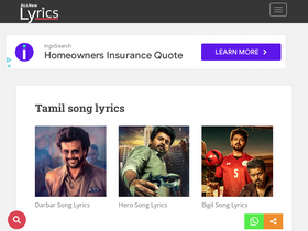 'allnewlyrics.com' screenshot