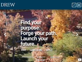 'drew.edu' screenshot