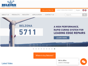 'belzona.com' screenshot