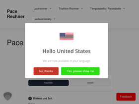 'pacerechner.de' screenshot