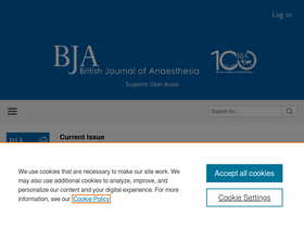 'bjanaesthesia.org' screenshot