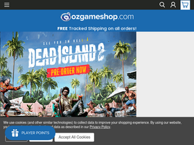 'ozgameshop.com' screenshot