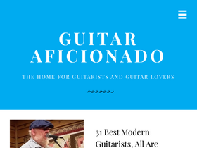 'guitaraficionado.com' screenshot