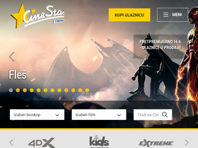 'cinestarcinemas.rs' screenshot