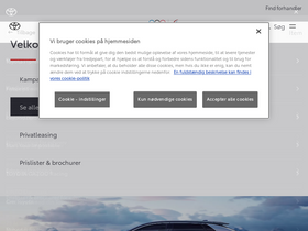 'toyota.dk' screenshot