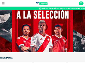 'movistardeportes.pe' screenshot