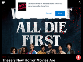 'bloody-disgusting.com' screenshot