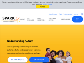 'sparkforautism.org' screenshot