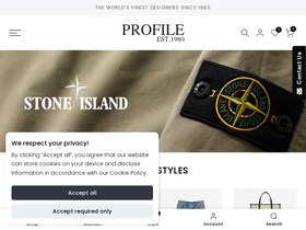Profile Fashion homepage screenshot