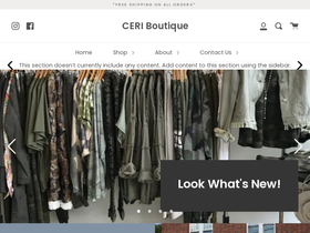 ceriboutique.com homepage screenshot