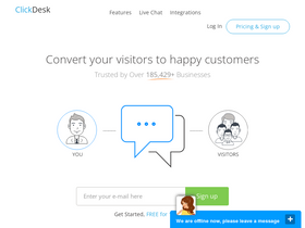 'clickdesk.com' screenshot