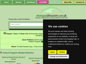 'mosquedirectory.co.uk' screenshot