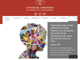 'elpoderdelconsumidor.org' screenshot