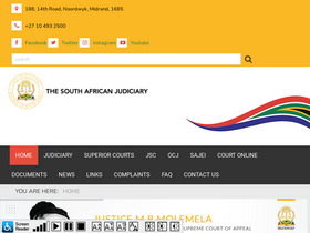 'judiciary.org.za' screenshot