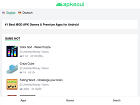 'apksoul.net' screenshot