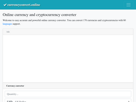 'currencyconvert.online' screenshot