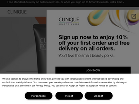 'clinique.co.uk' screenshot