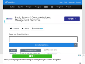 'tophonetics.com' screenshot