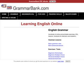 'grammarbank.com' screenshot